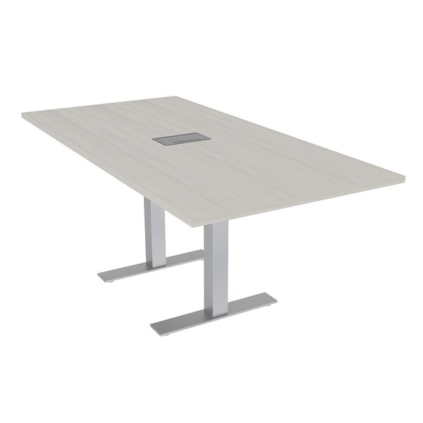35.5 in W, 71.5 in L, 29 in H, Engineered Wood Top, Ivory